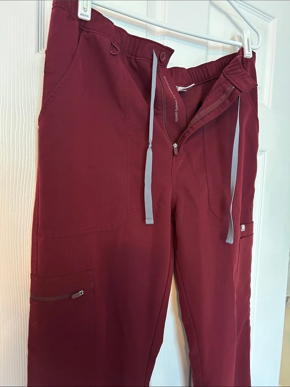 Men's Figs Cairo Pants in Burgundy Maroon